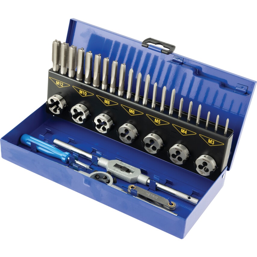 M3-M12 Carbon Steel Threading Set (CASE-32)