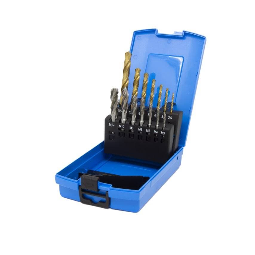 M3-M12 HSS Elite + Drill & Bright Finish Spiral Flute Tap Set