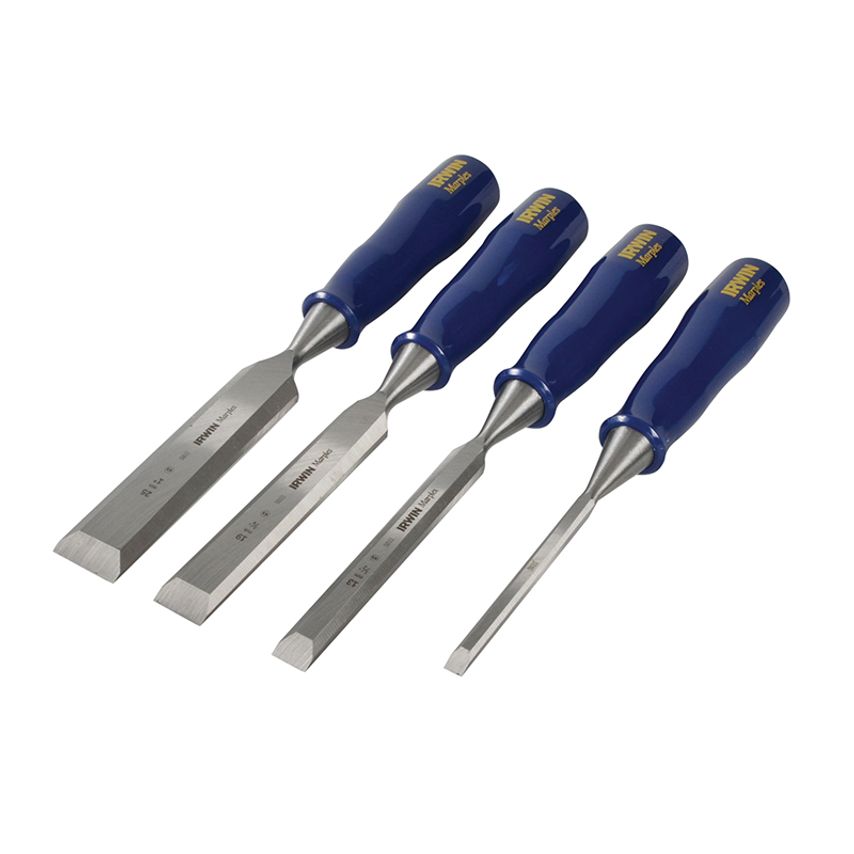 M444 Bevel Edge Chisel Blue Chip Handle Set, 4 Piece MAR444S4
