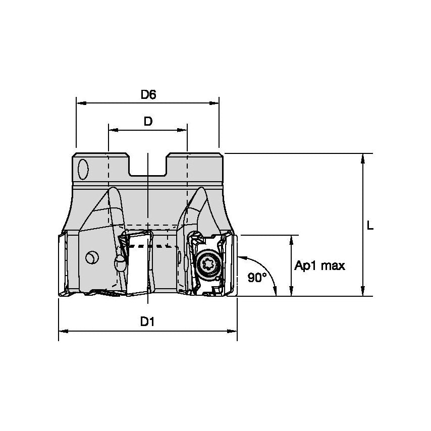 M4D500L1509S150L238 Mill 4-15 D5.00 Z9 Inch Shell