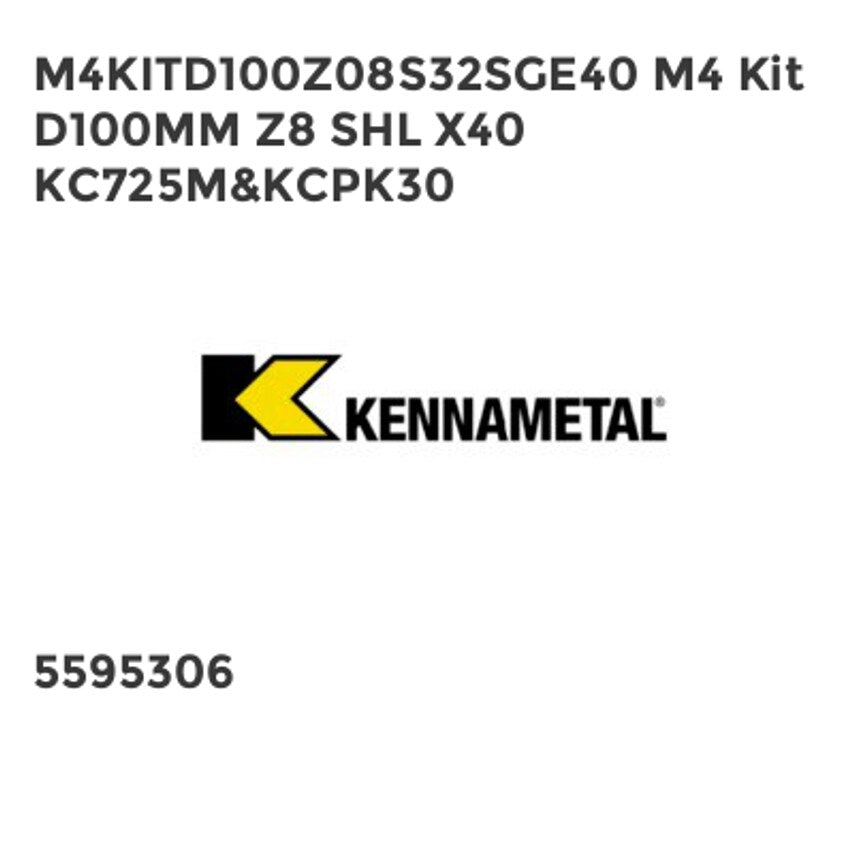 M4KITD100Z08S32SGE40 M4 Kit D100MM Z8 SHL X40 KC725M&KCPK30