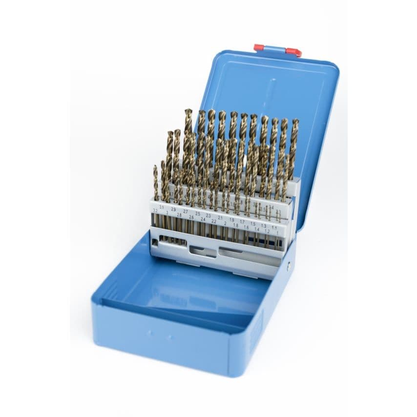 M50 HSCo DIN338 Jobber Drill Set 1.0MM - 5.9MM X 0.1MM