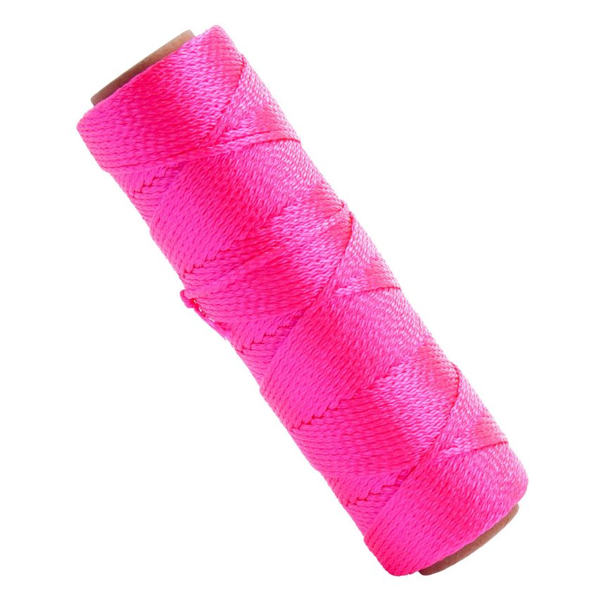 M631 Braided Nylon Brick Line Fluorescent Pink 250ft