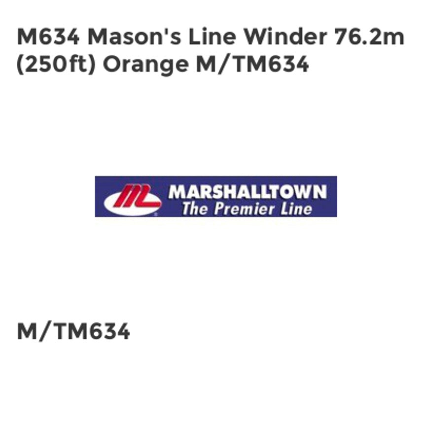 M634 Mason's Line Winder 76.2m (250ft) Orange M/TM634
