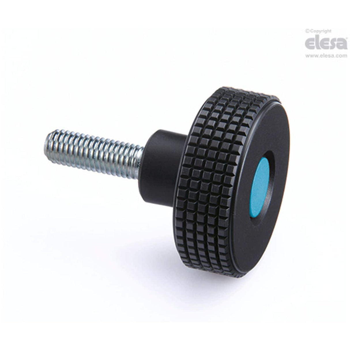 MBT Diamond cut knurled knobs Technopolymer Zinc-plated steel threaded stud MBT.40 p-M6x10-C5
