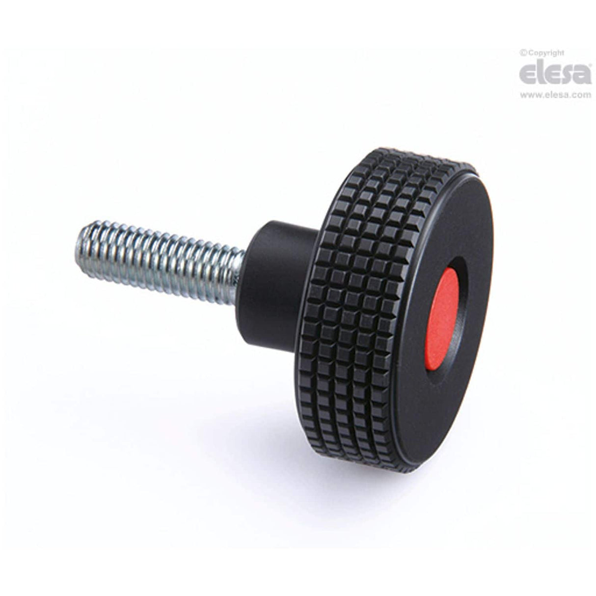 MBT Diamond cut knurled knobs Technopolymer Zinc-plated steel threaded stud MBT.40 p-M6x10-C6