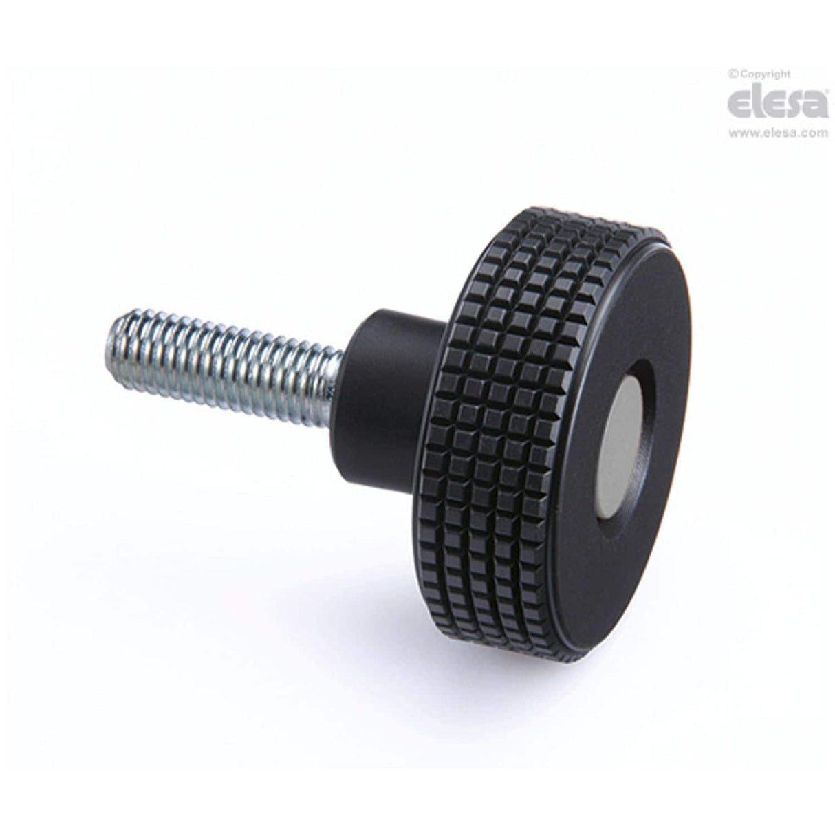 MBT Diamond cut knurled knobs Technopolymer Zinc-plated steel threaded stud MBT.40 p-M8x20-C3