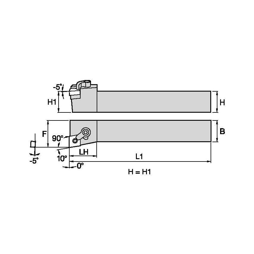 MCFNR124B M Clamping Holder W0.75 L4.50