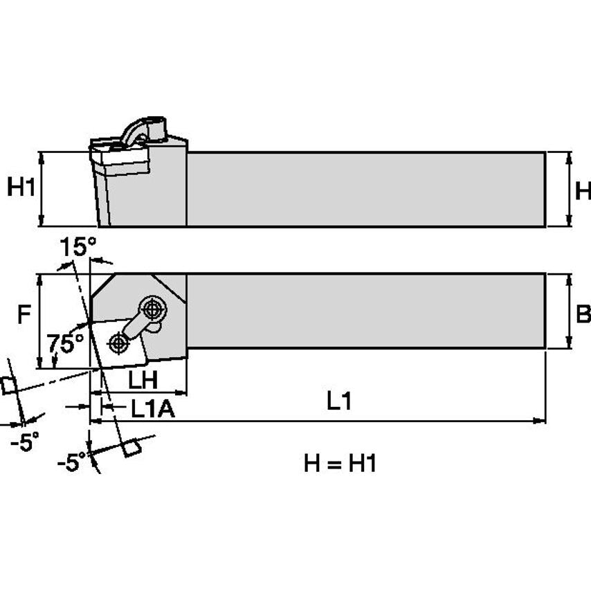 MCKNL124B M Clamping Holder W0.75 L4.50