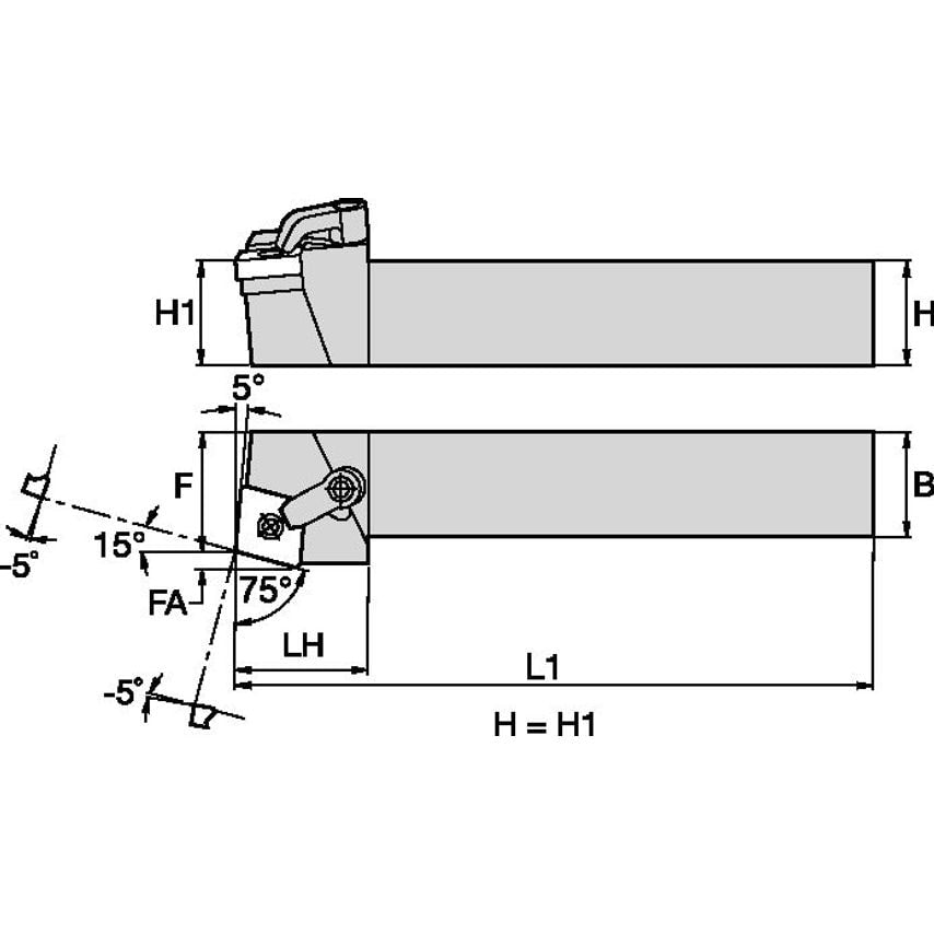 MCRNR246E M Clamping Holder W1.50 L7.00