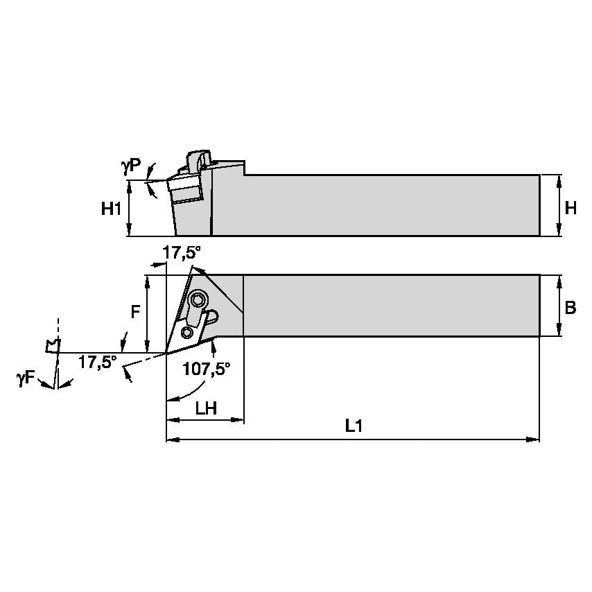 MDQNR204D M Clamping Holder W1.25 L6.00
