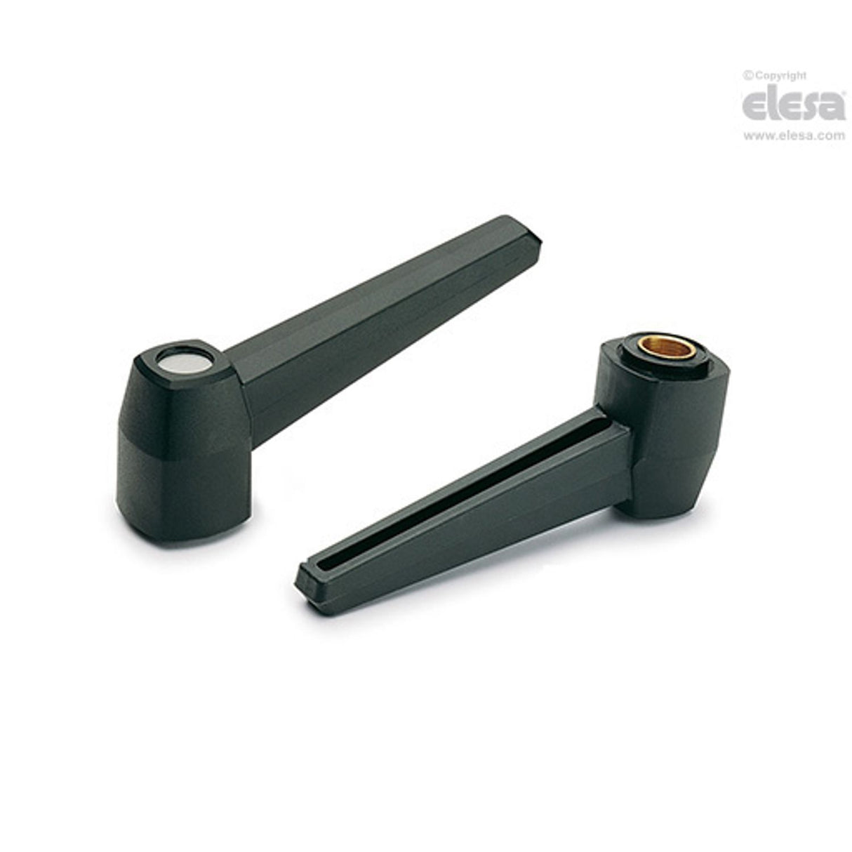 MF Lever handles Technopolymer Brass boss threaded hole MF.63 B-M8-C3