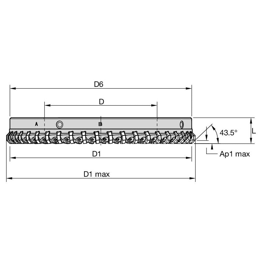 MILL16D400Z56ON08WSC MILL16 Split Ring D=400 Z=56