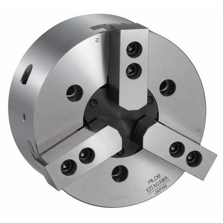ML Series (with Adaptor) - Mega Long Stroke Closed Centre 3 Jaw Power Chucks with Adaptor Plate - ML08A6