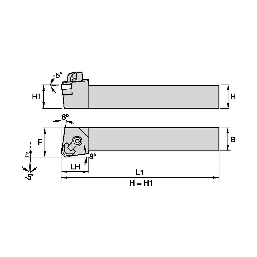 MRGNRC204D M Clamping Holder W1.25 L6.00