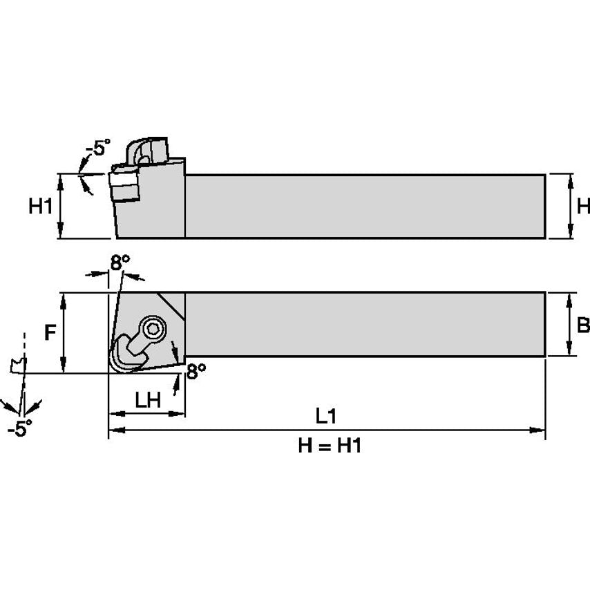 MRGNRC244D M Clamping Holder W1.50 L6.00