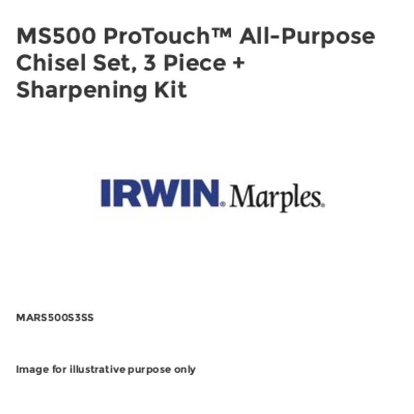 MS500 ProTouch All-Purpose Chisel Set, 3 Piece + Sharpening Kit