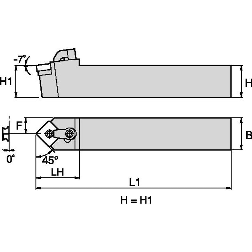 MSDNN124 M Clamping Holder W0.75 L4.50