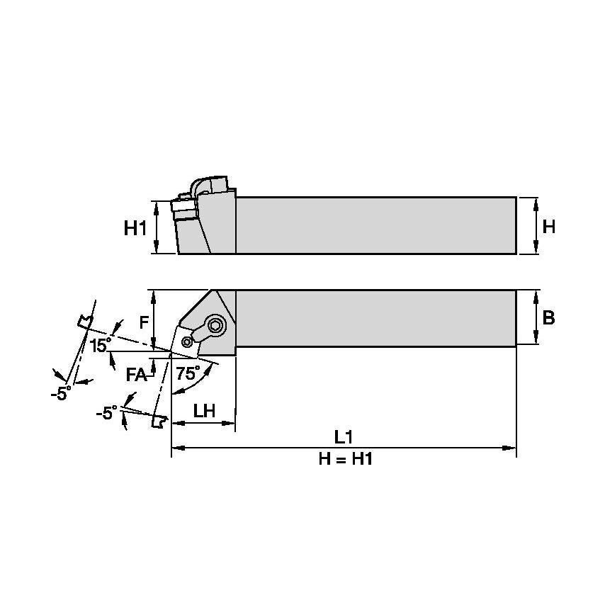 MSRNR205D M Clamping Holder W1.25 L6.00