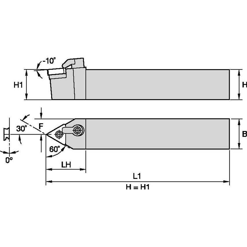 MTENNS2020K16 M Clamping Holder W20, 0MM L125