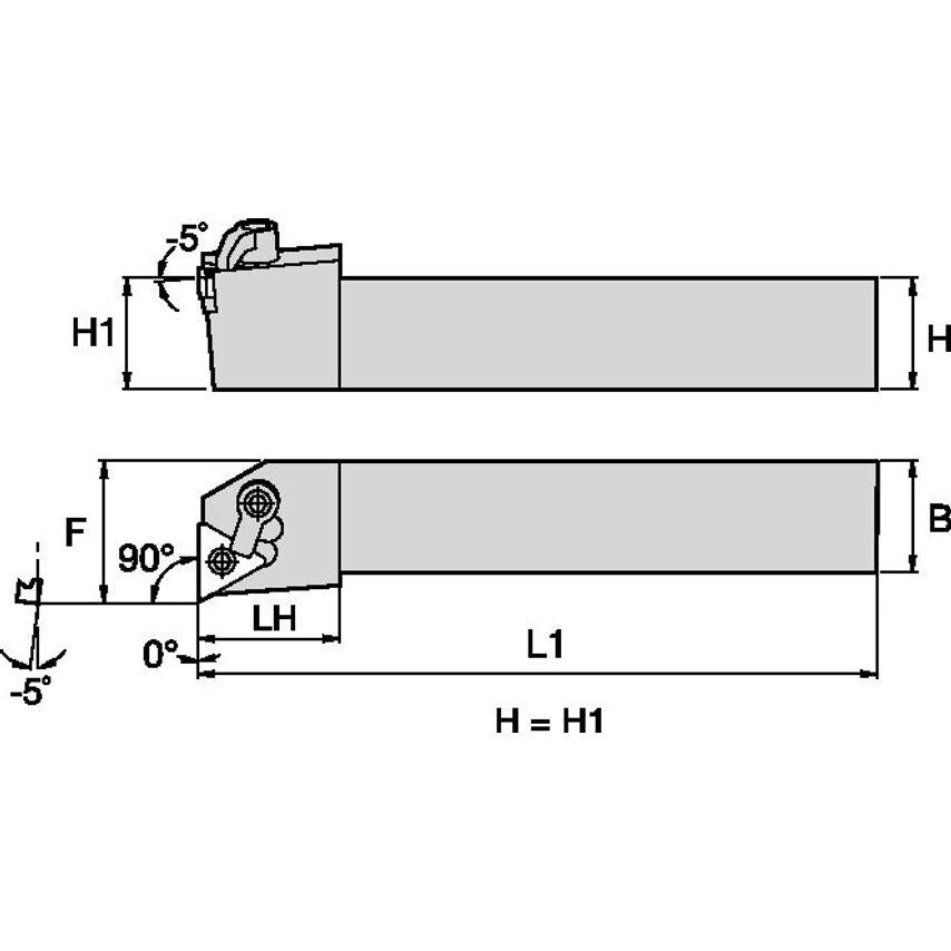 MTFNR204D M Clamping Holder W1.25 L6.00