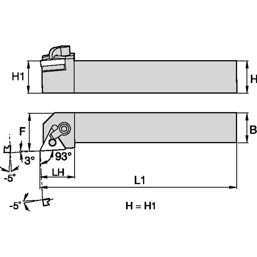 MTJNR204D M Clamping Holder W1.25 L6.00