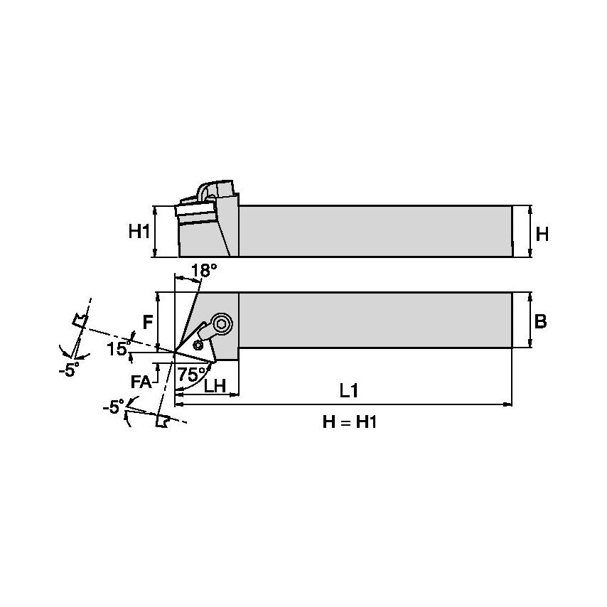 MTRNR164D M Clamping Holder W1.00 L6.00