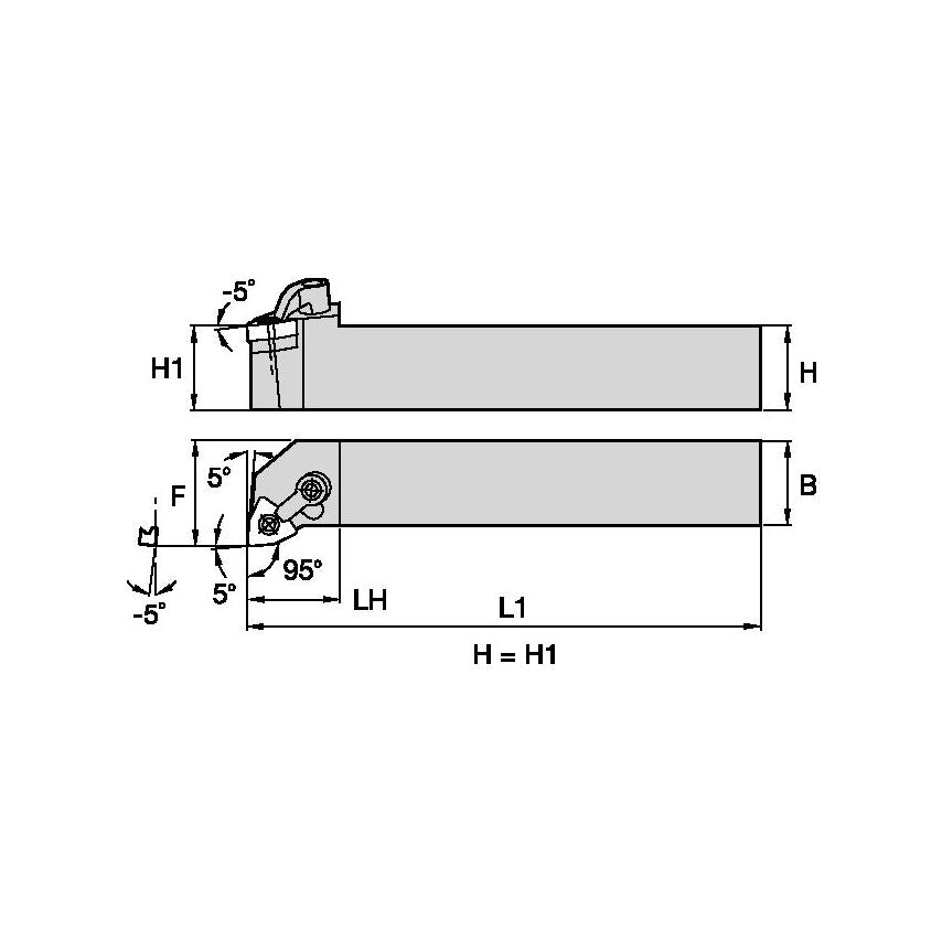 MWLNR3232P08 M Clamping Holder W32, 0MM L171