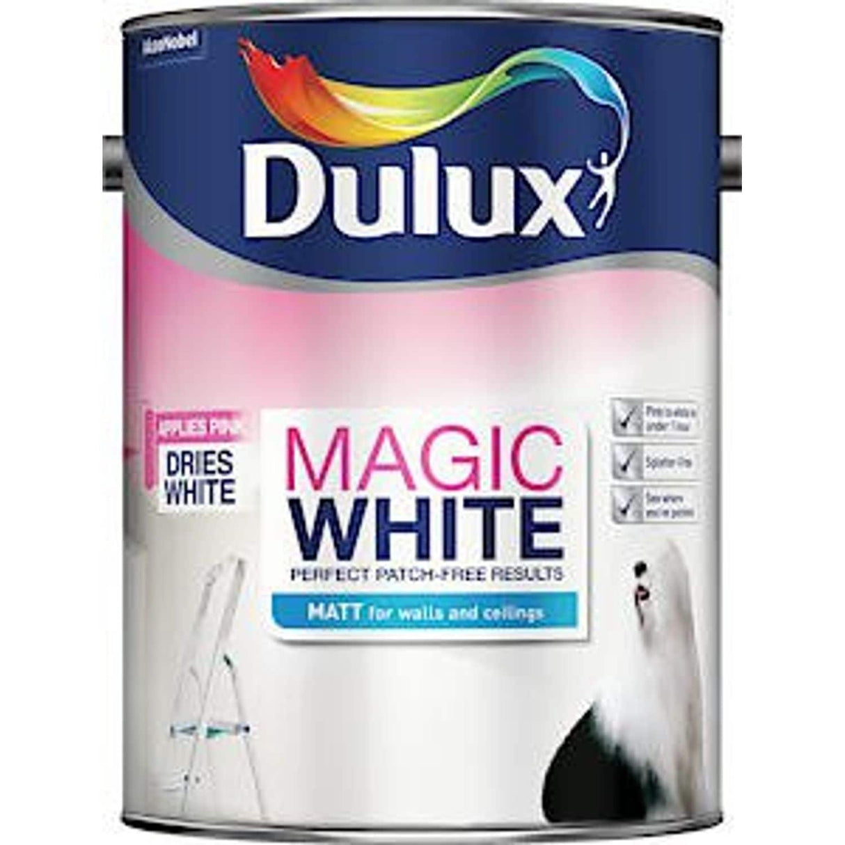 Magic White Matt Paint for Walls and Ceilings, Pure Brilliant White - 5L