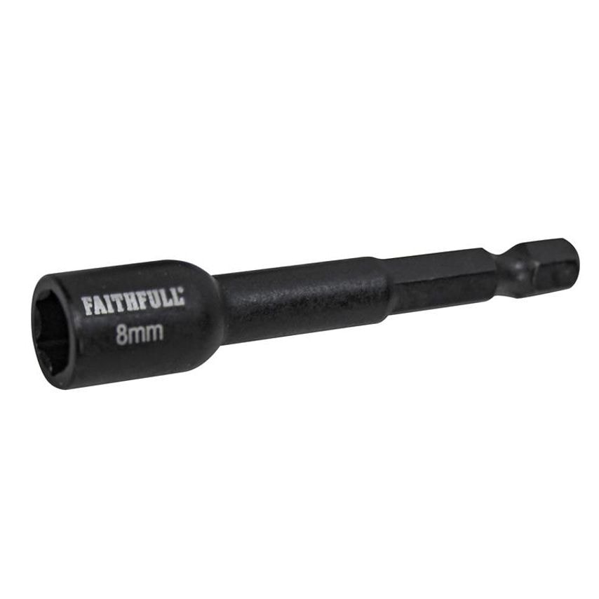 Magnetic Impact Nut Driver 8mm x 1/4in Hex FAISBMNUT8I