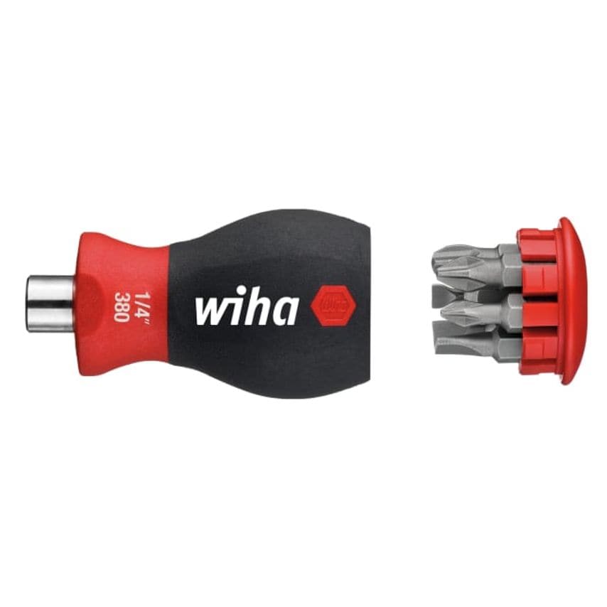 Magnetic Softfinish Stubby Screwdriver With Bit Magazine (Sl, PH)