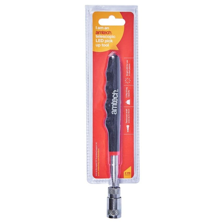 Magnetic Telescopic Pick-Up Tool with LED - 2.5kg (5.5lb) Lift Capacity