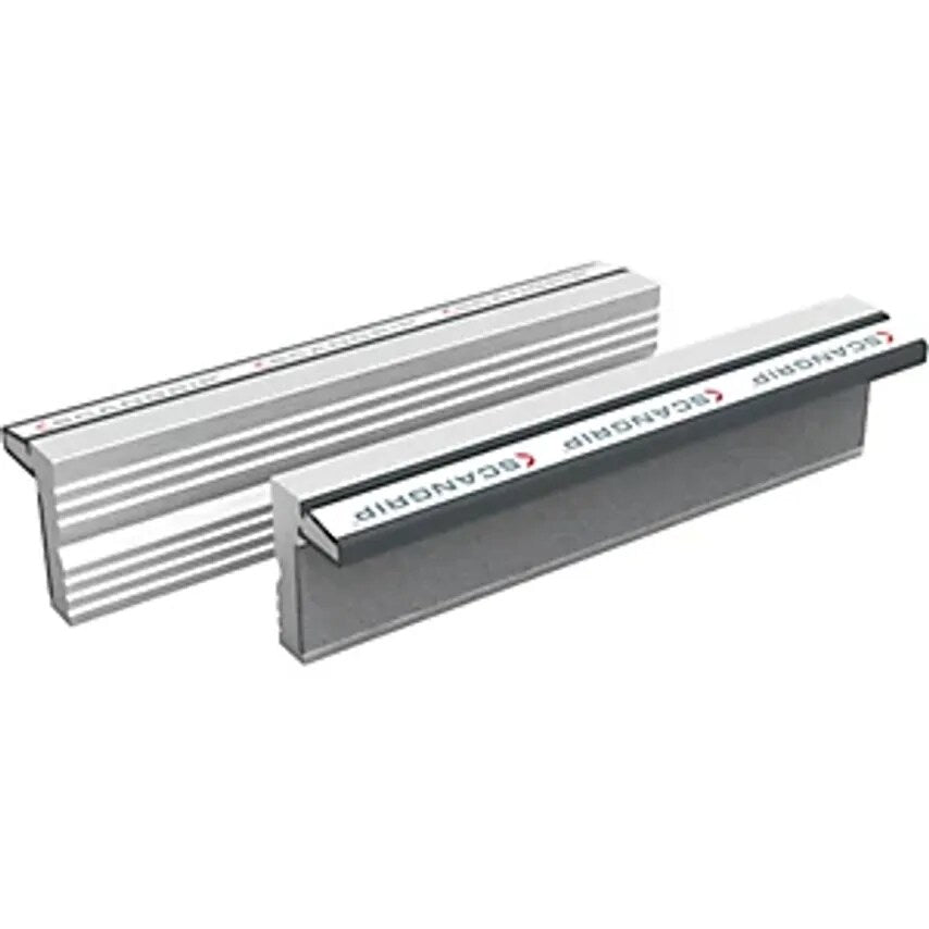 Magnetic Vice Jaws, Neutral Protective Jaws Hardened Aluminium, 1 Pair, Jaw Width 140mm