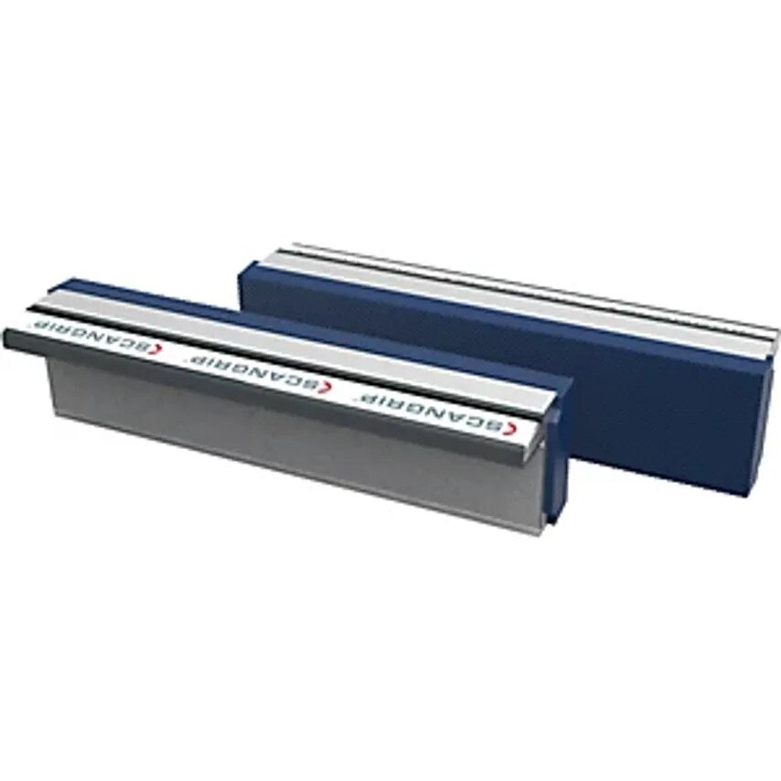 Magnetic Vice Jaws, Textured Protective Jaws Polyurethane, 1 Pair, Jaw Width 125mm