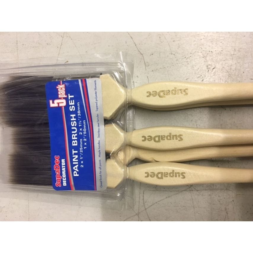 Maple Handle Paint Brush Set Pack of 5
