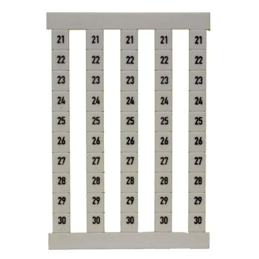 Marker Term Dek 6 Fsz 21-30 5 x 6mm Polyamide 66 Black on White