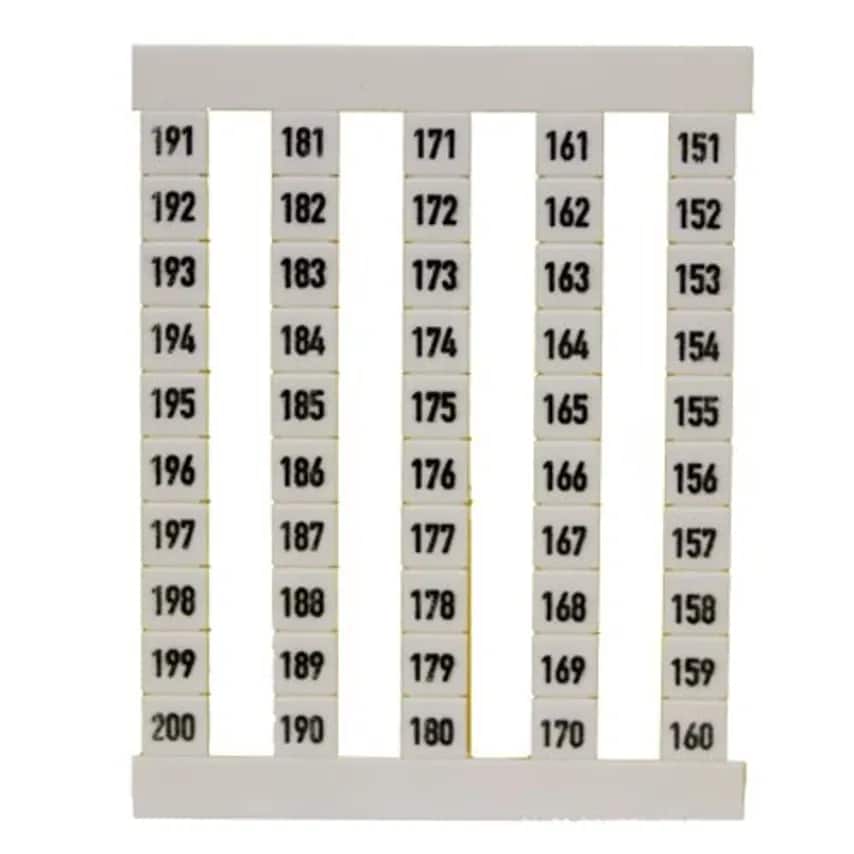 Marker Terminaldek 5 FS 151-200 5 x 5mm Polyamide 66 Black on White