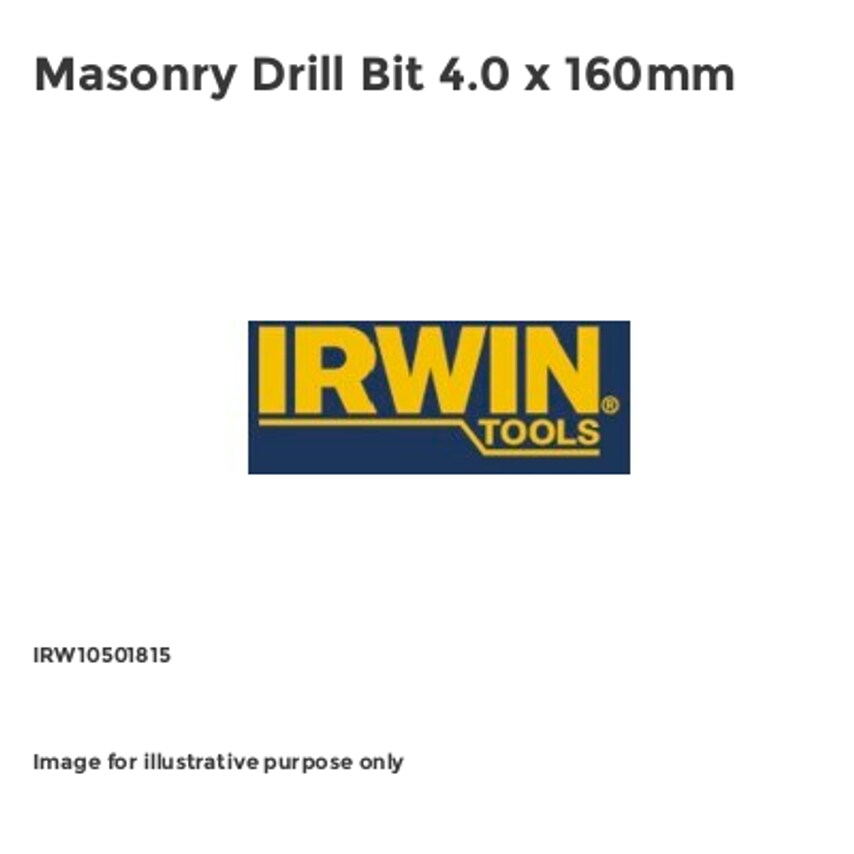 Masonry Drill Bit 4.0 x 160mm