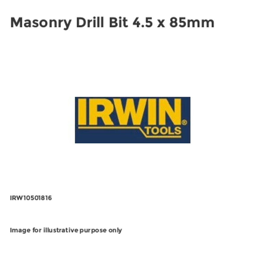 Masonry Drill Bit 4.5 x 85mm IRW10501816