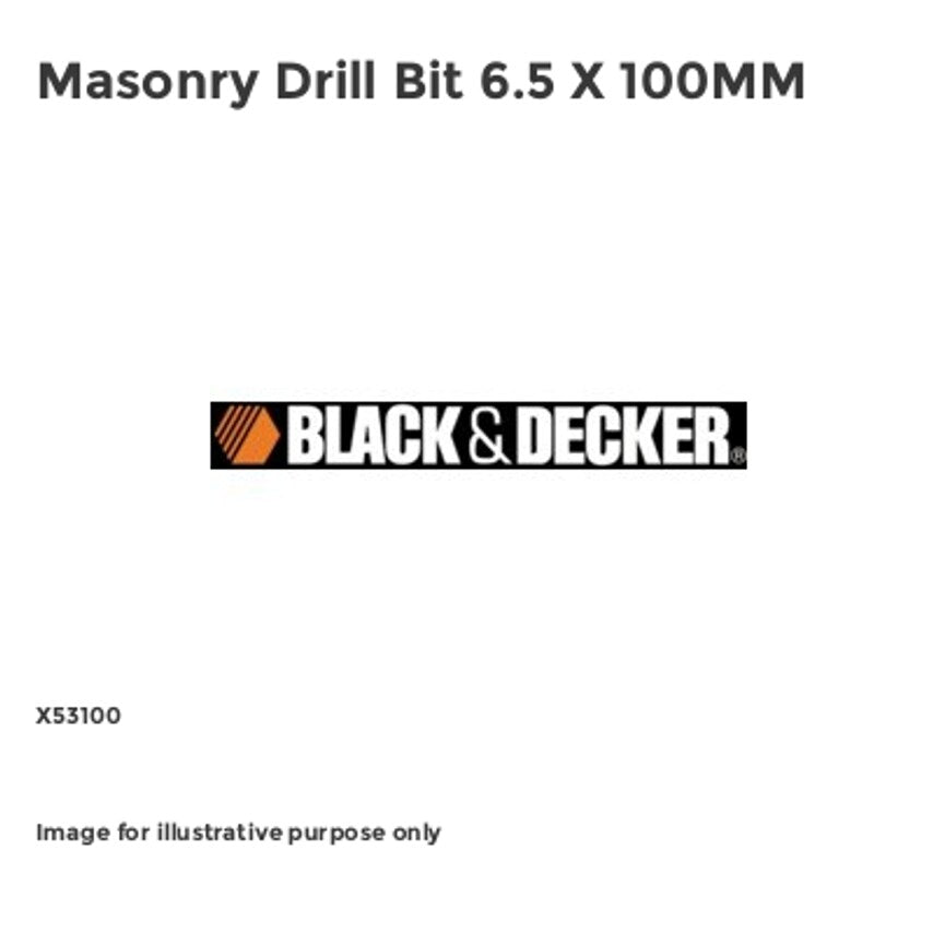 Masonry Drill Bit 6.5 x 100mm B/DX53100