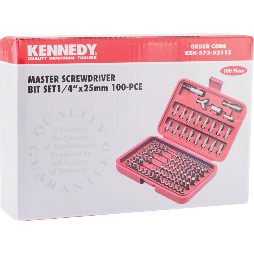 Master Screwdriver Bit Set 1/4"x25mm (100-PC)