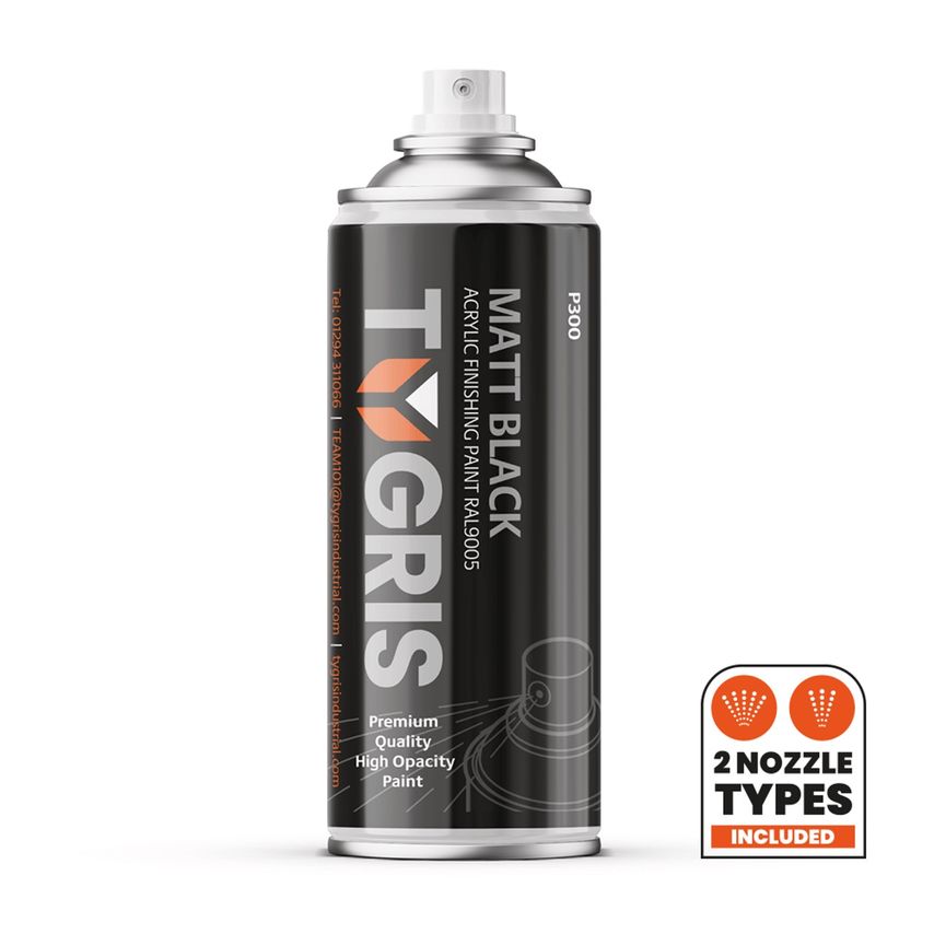 Matt Black Paint (RAL9005) - 400 ml - P300