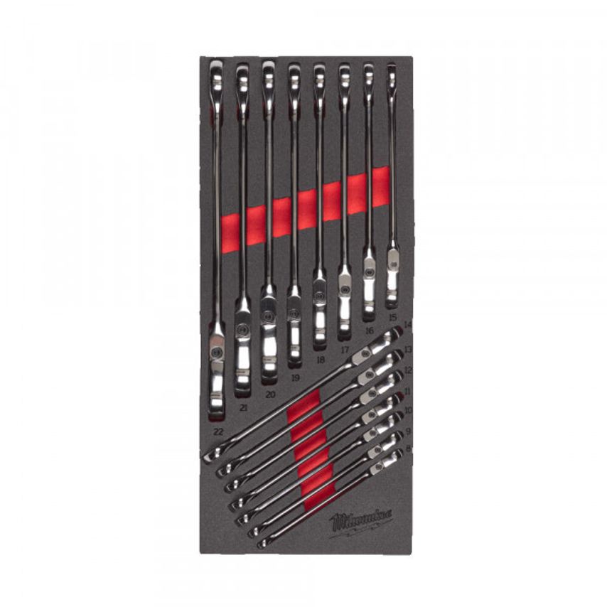 Max Bite Flex Head Ratcheting Spanner Set Foam Insert