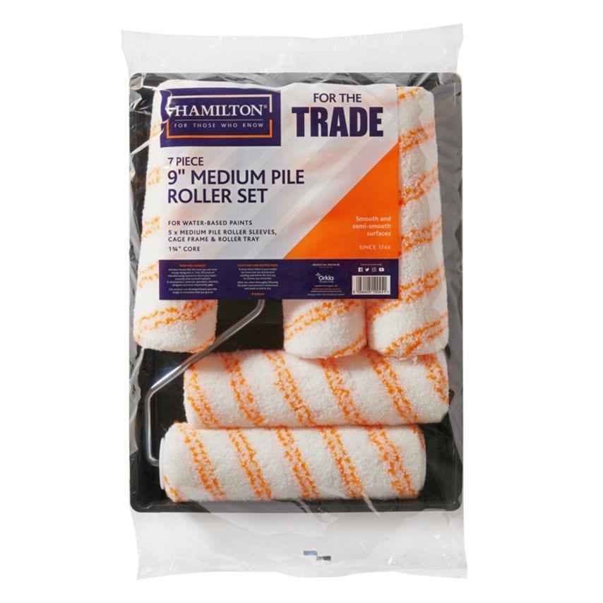 Medium Pile Roller Set 9" 7 Piece