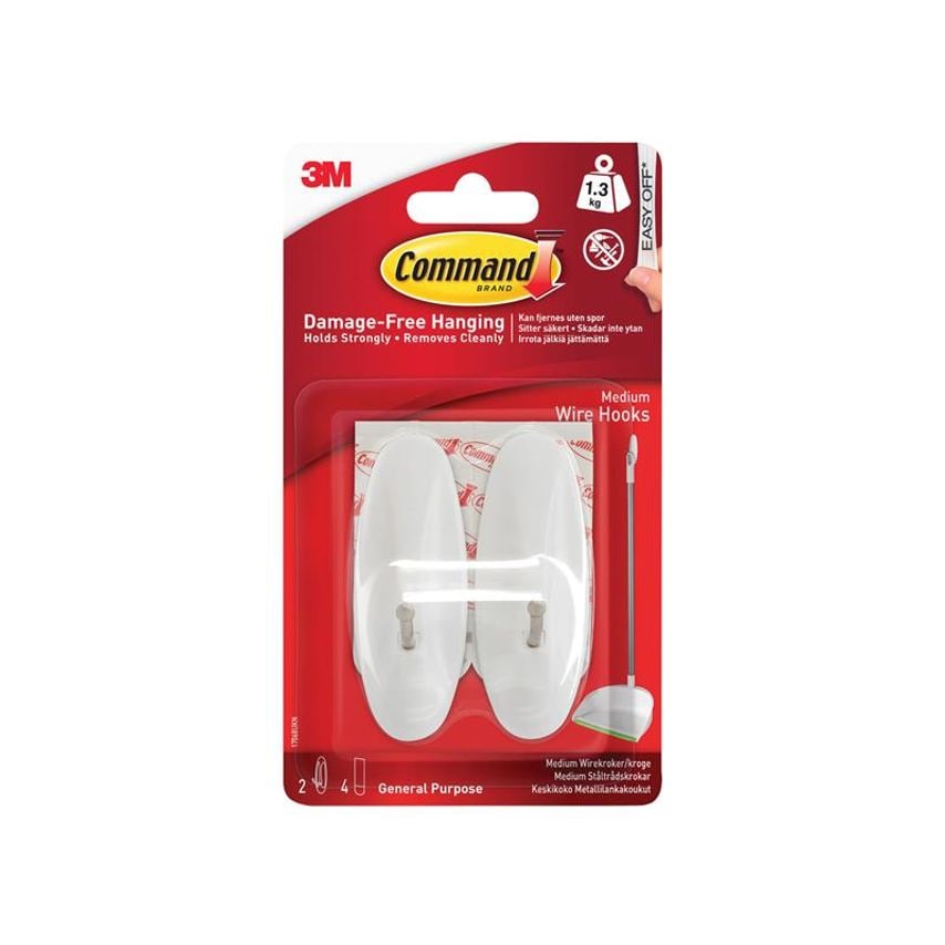 Medium Wire Hooks (Pack 2) COM17068