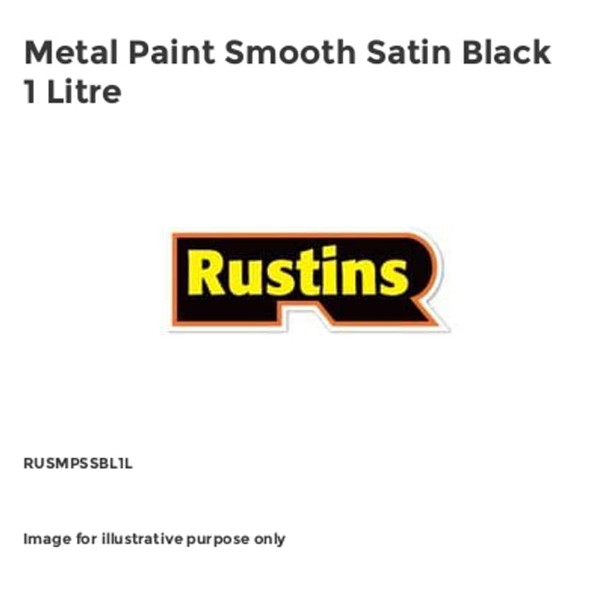 Metal Paint Smooth Satin Black 1 Litre