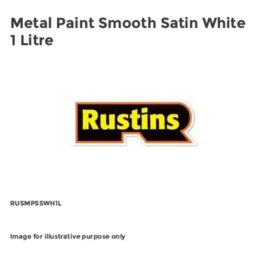 Metal Paint Smooth Satin White 1 Litre