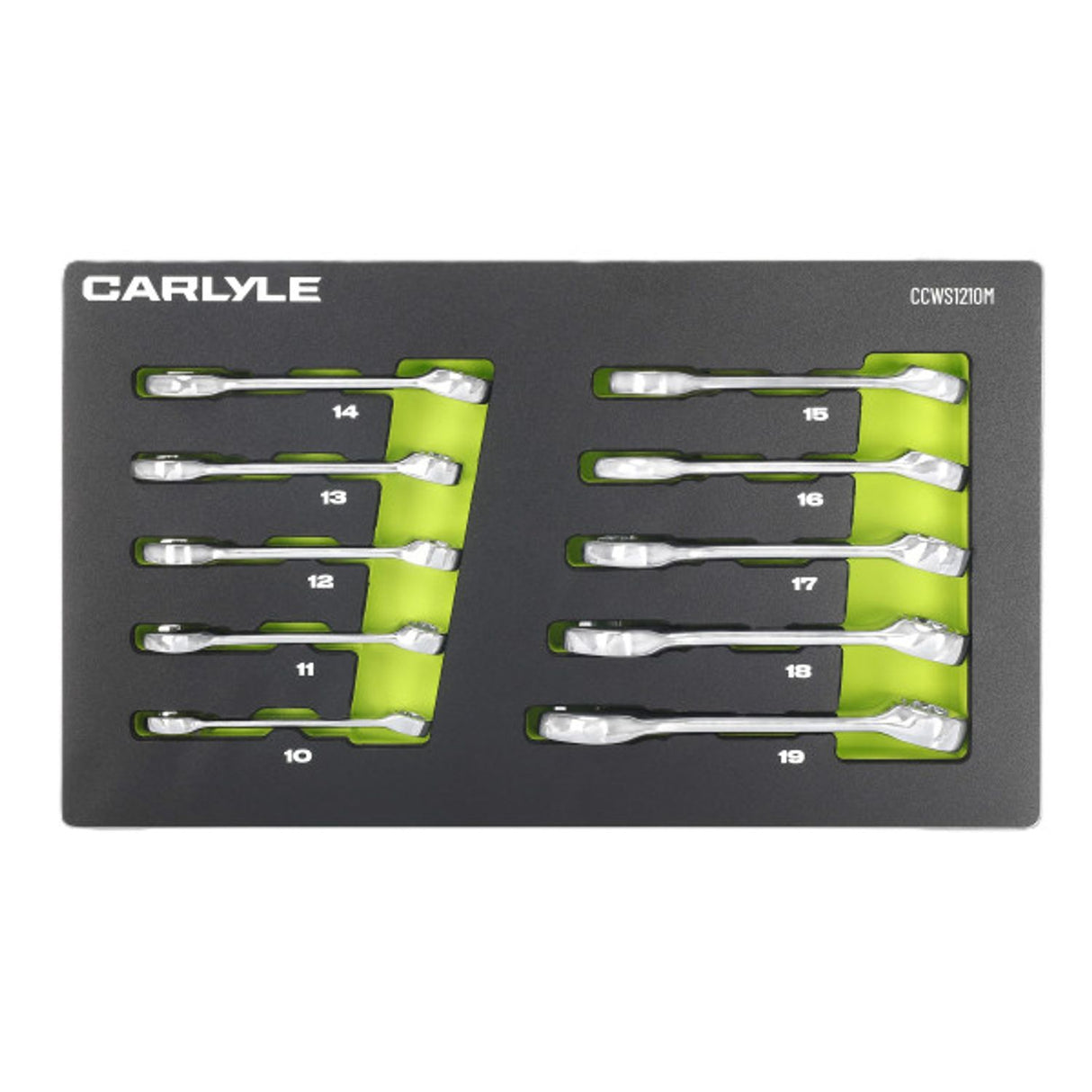 Metric 12 PT Stubby Combination Wrench Set - 10 Piece