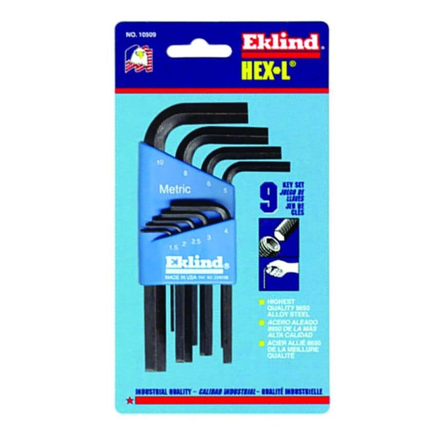 Metric 9 Pieces Hex-L Key Set Short Handle