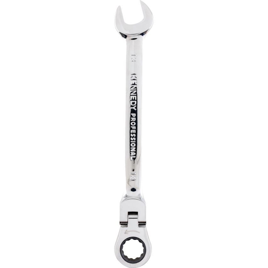 Metric Combination Ratchet Spanner, Flexible Head, 13mm